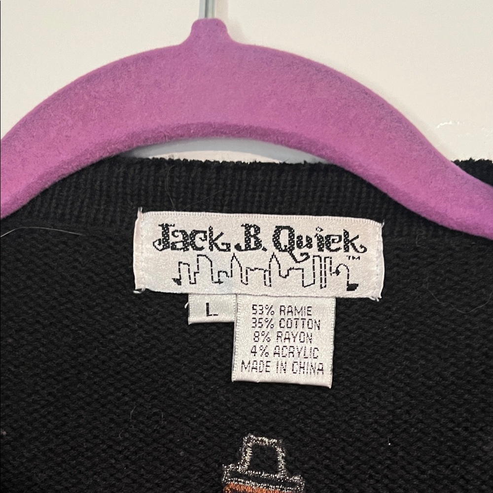 Jack B Quick Black Cardigan with Embroidery - Picture 2 of 7